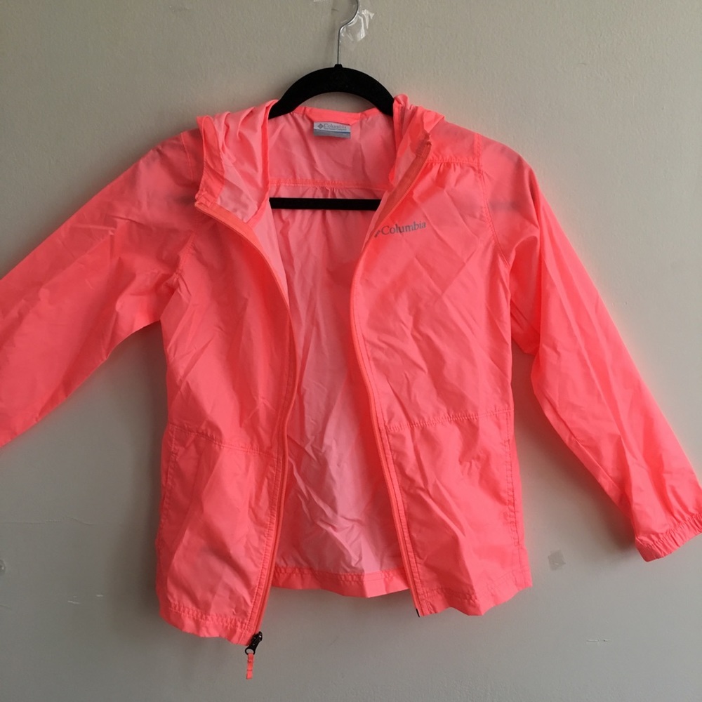 KIDS Columbia Neon Light Rain Coat
